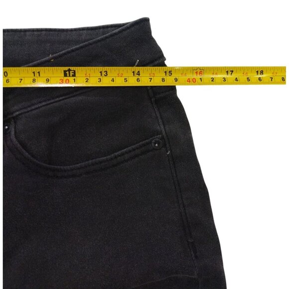 Vigoss Womens Black Distressed Straight-Leg Jeans Size 29 Cotton/Spandex, NWT. - Picture 8 of 9